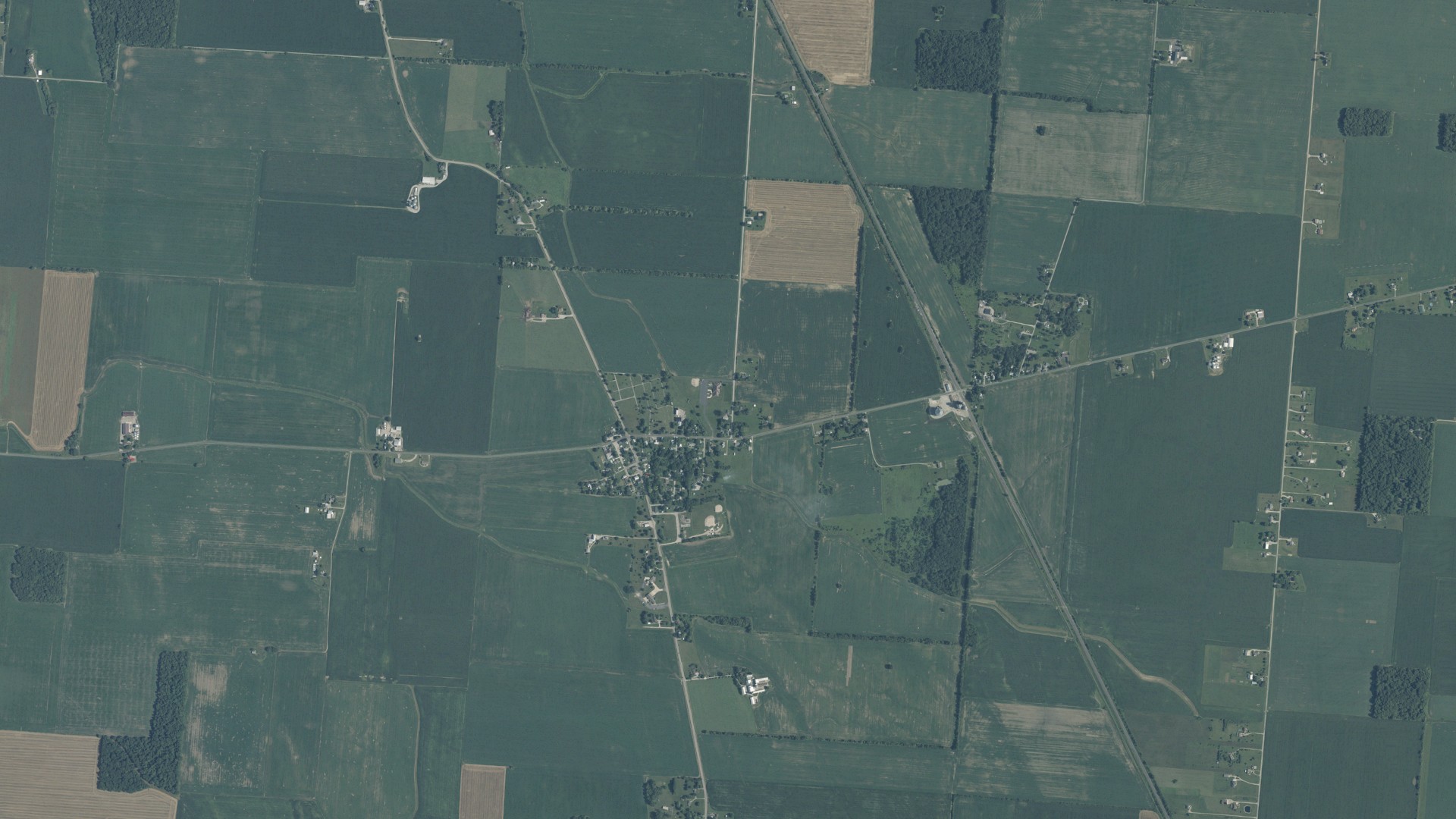 Aerial view of land around Radnor, Ohio