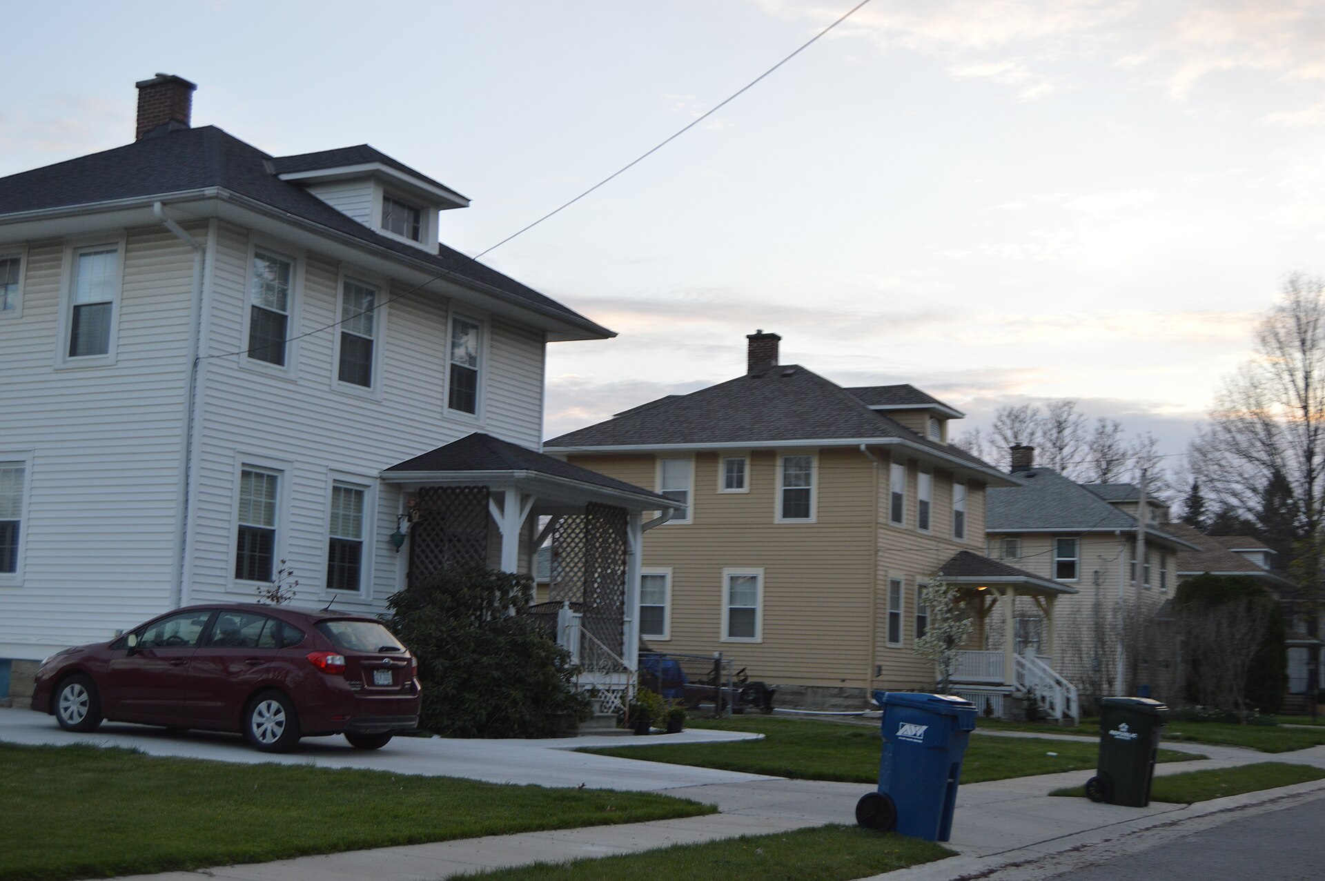 Houses on the southern side of Buckeye Street in South Amherst, Ohio, United States.
