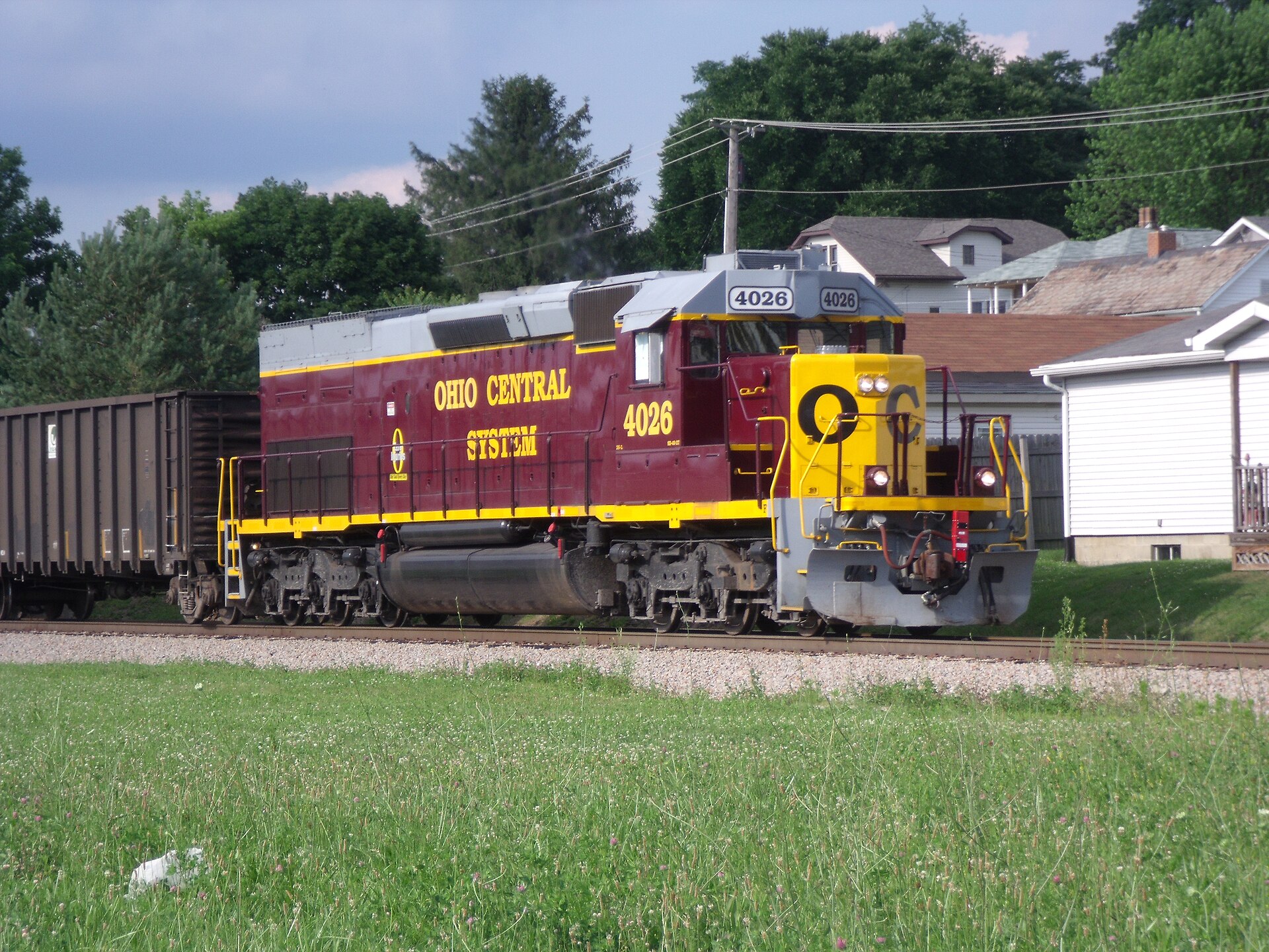 Ohio Central SD40T-2 in South Zanesville, Ohio