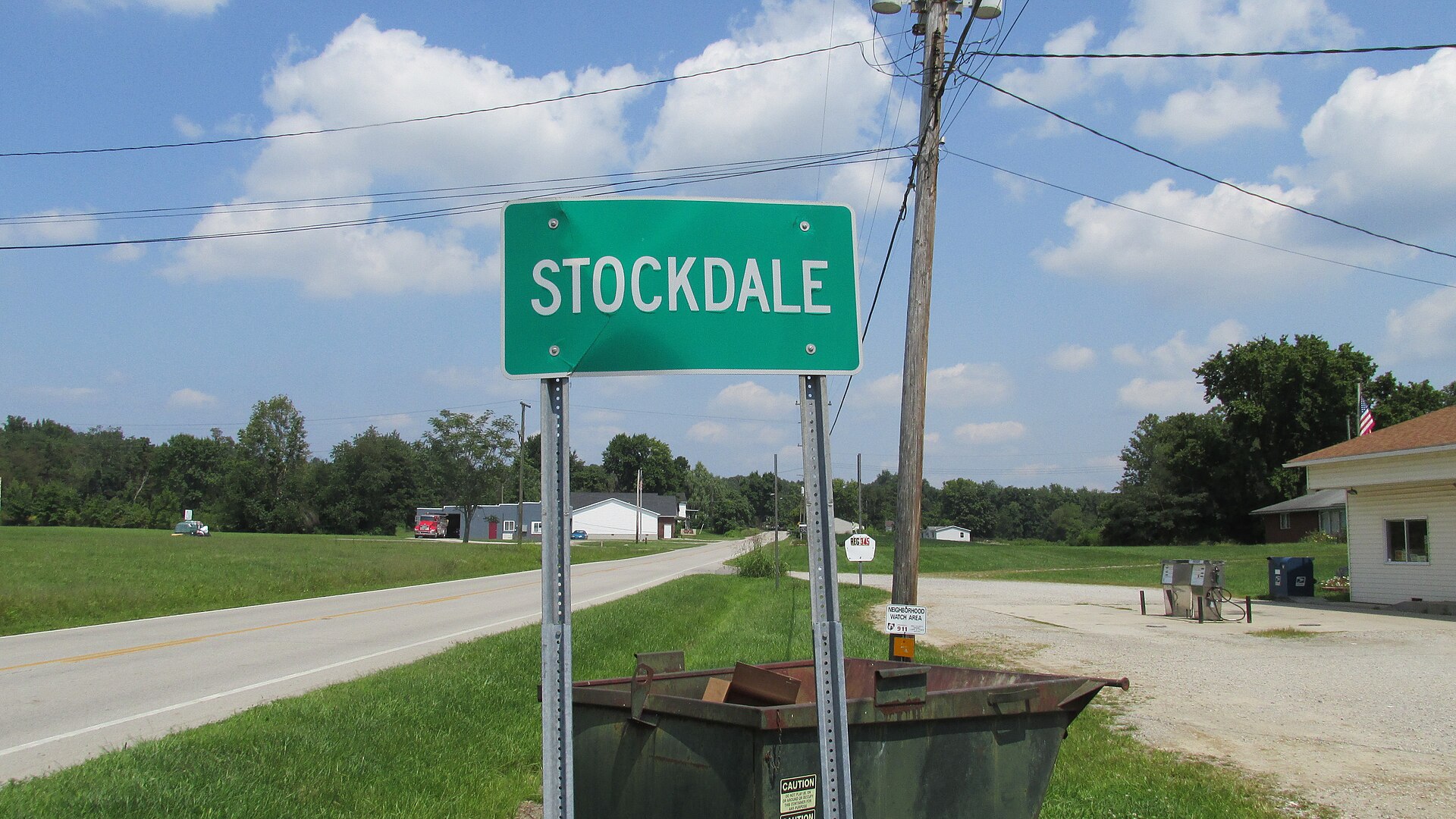 Stockdale community sign. — Ohio