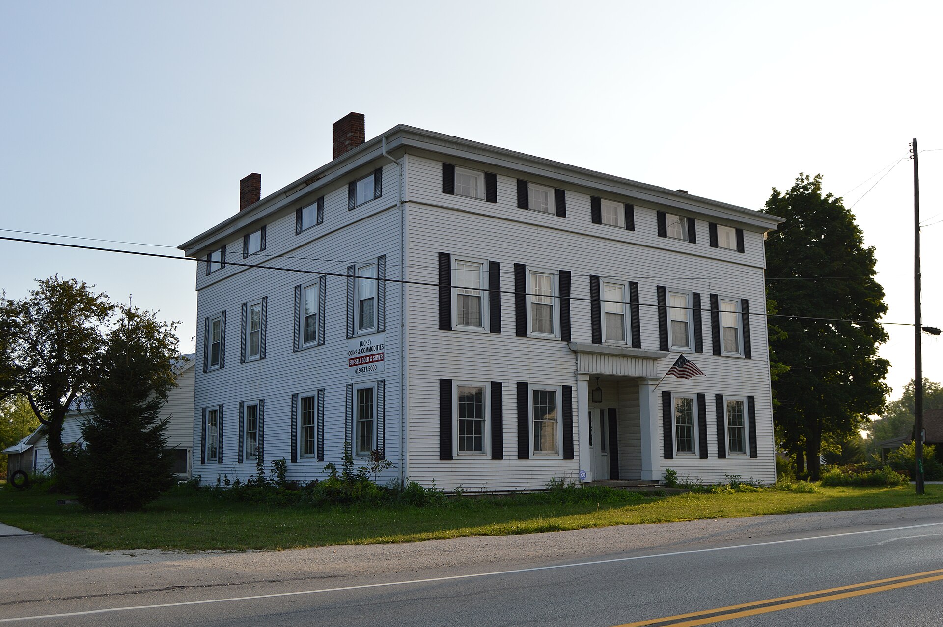 Front and eastern side of the Empire House, located at 5535 U.S. — Stony Ridge, Ohio