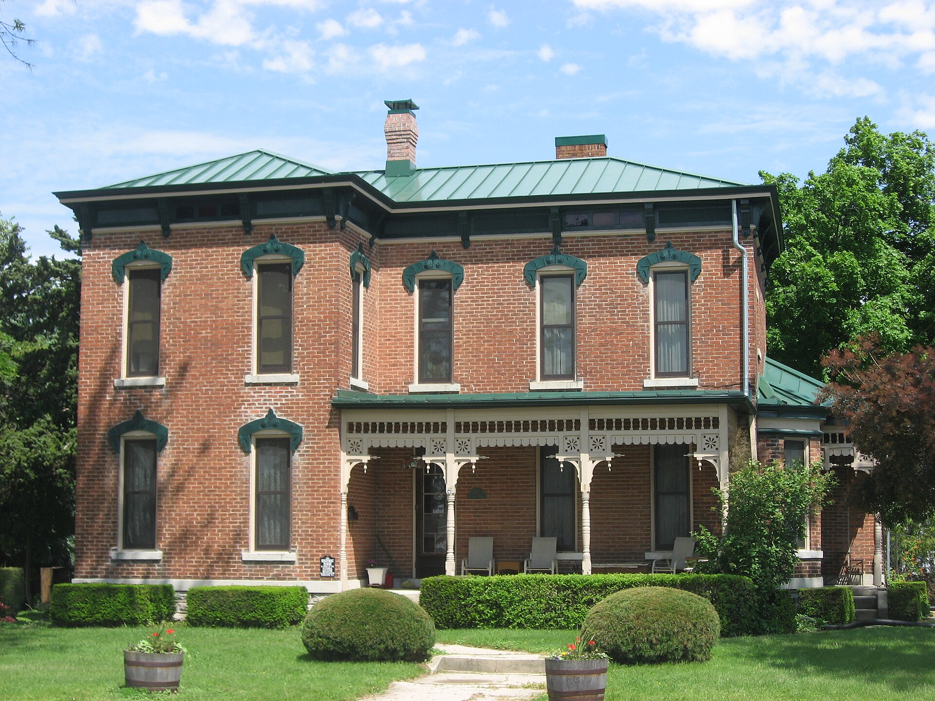 Front of the Lambert-Parent House, located at 631 E. Elm Street (State Route 47) in Union City, Ohio, United States. Built in 1881, it is listed on the National Register of Historic Places.