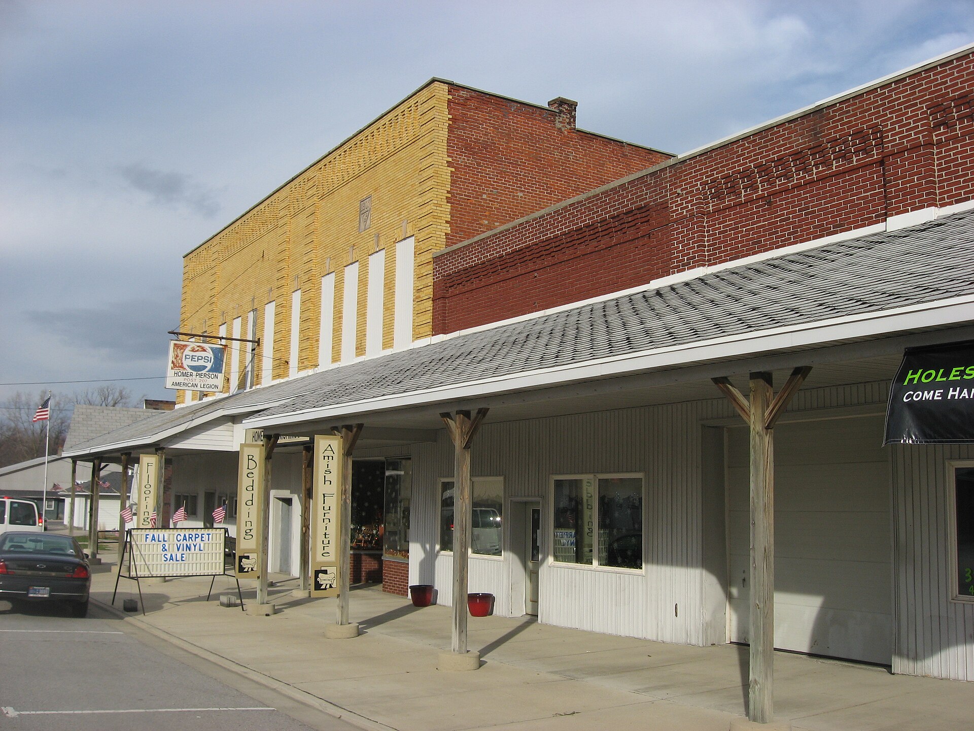 Downtown streets in Willshire, Ohio