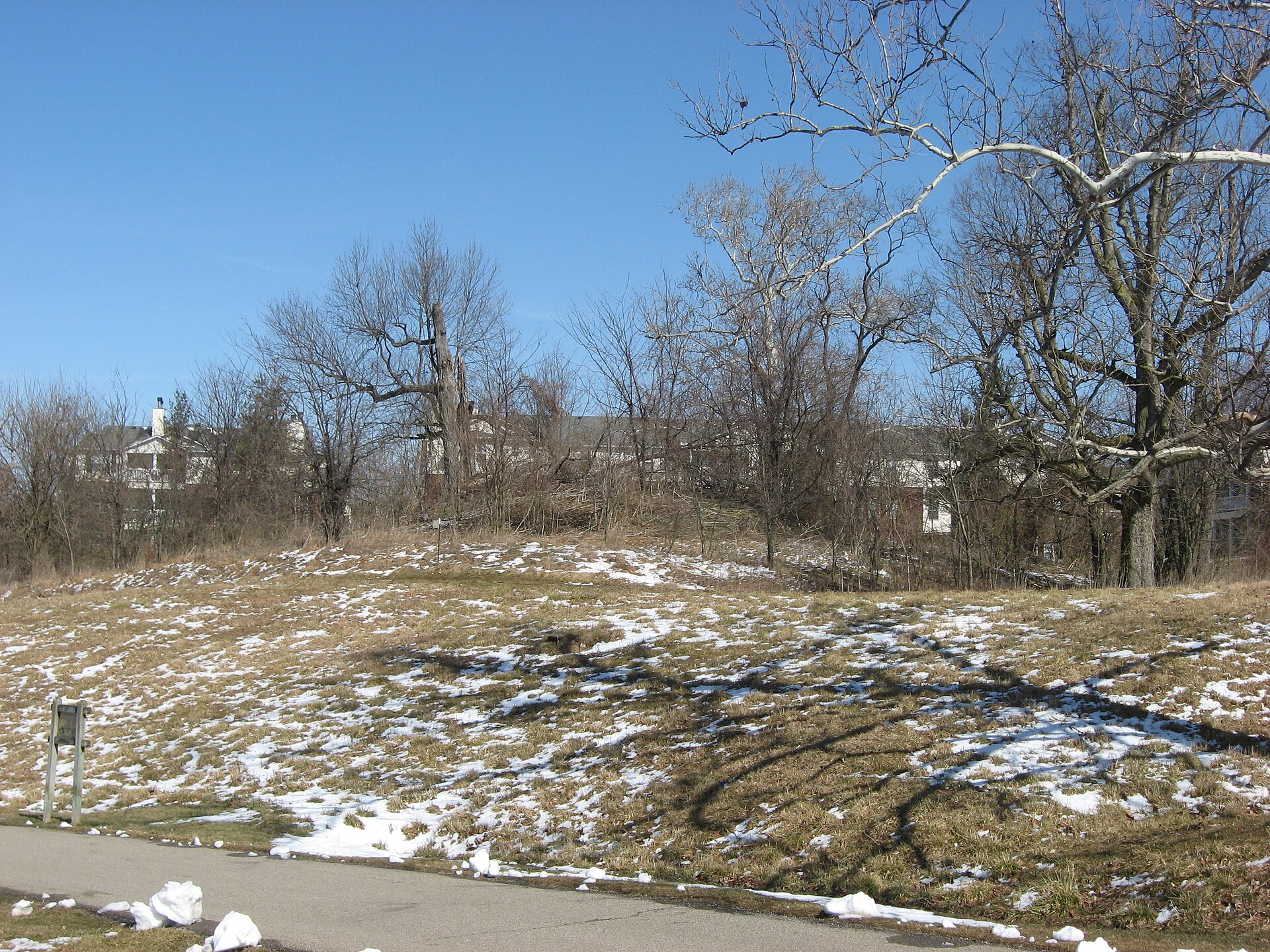 View from the south of the Burchenal Mound, located in Glenwood Gardens Park off Springfield Pike in Norwood, Ohio, United States. — Woodlawn, Ohio