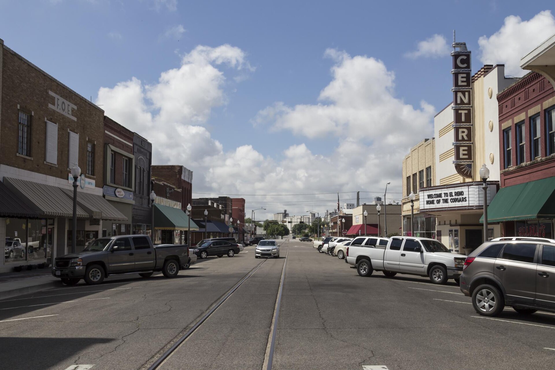 Downtown El Reno Oklahoma on 5-31-2014.