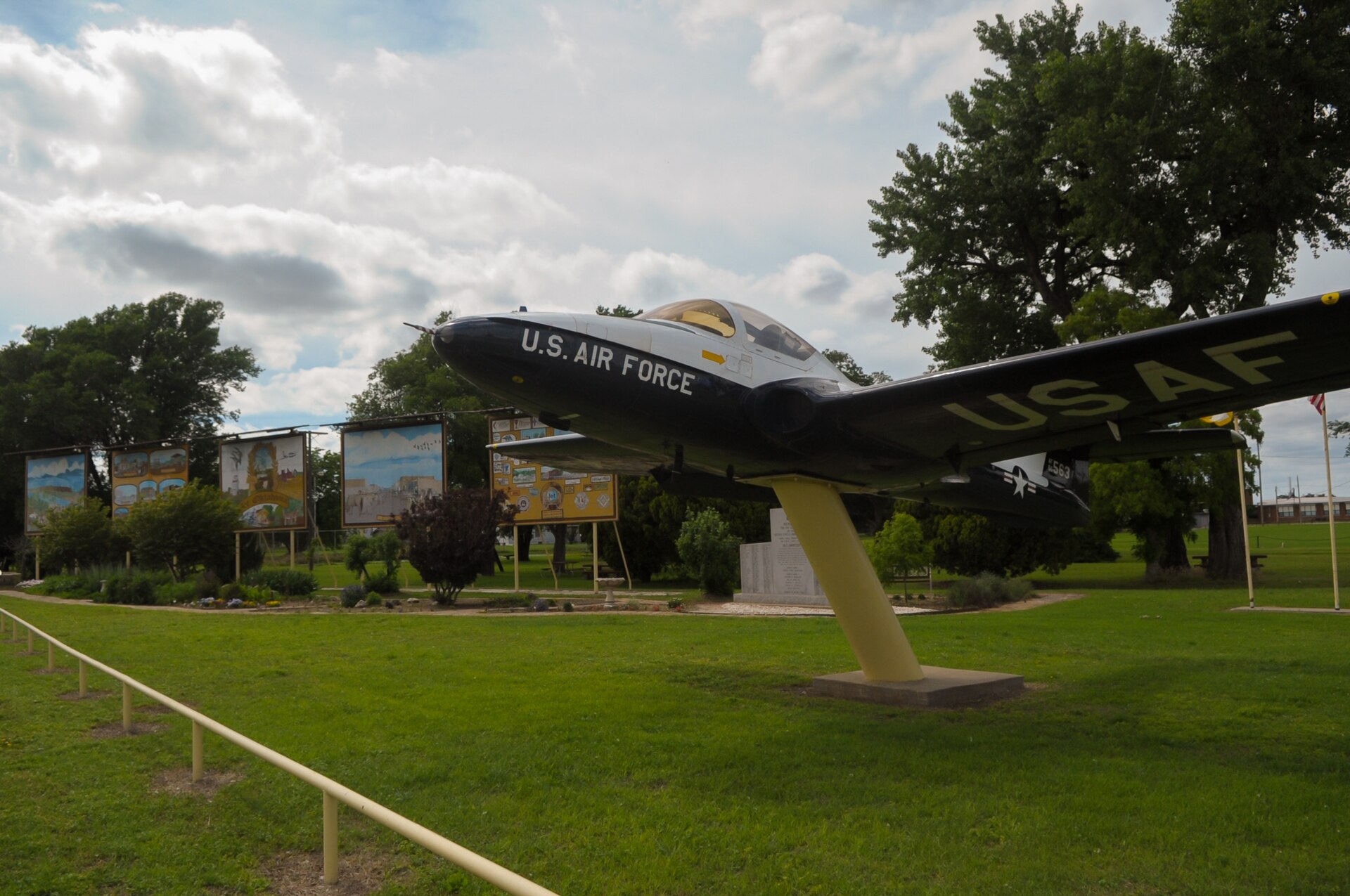 Photo of T37-B Tweet (serial # 56-3563) on display at Jet Lions Memorial Park, Jet, Okla, Sunday, May 31 2015. By Brody Schmidt — Oklahoma