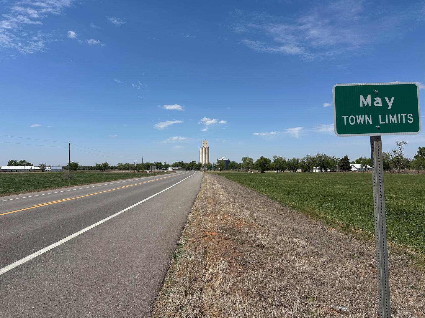 The highway into May from the east. — Oklahoma