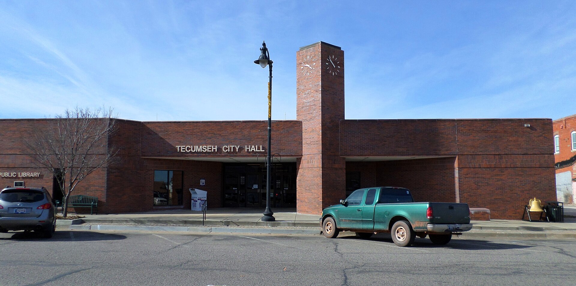 Tecumseh City Hall, located at 114 N Broadway St, Tecumseh, OK. — Oklahoma