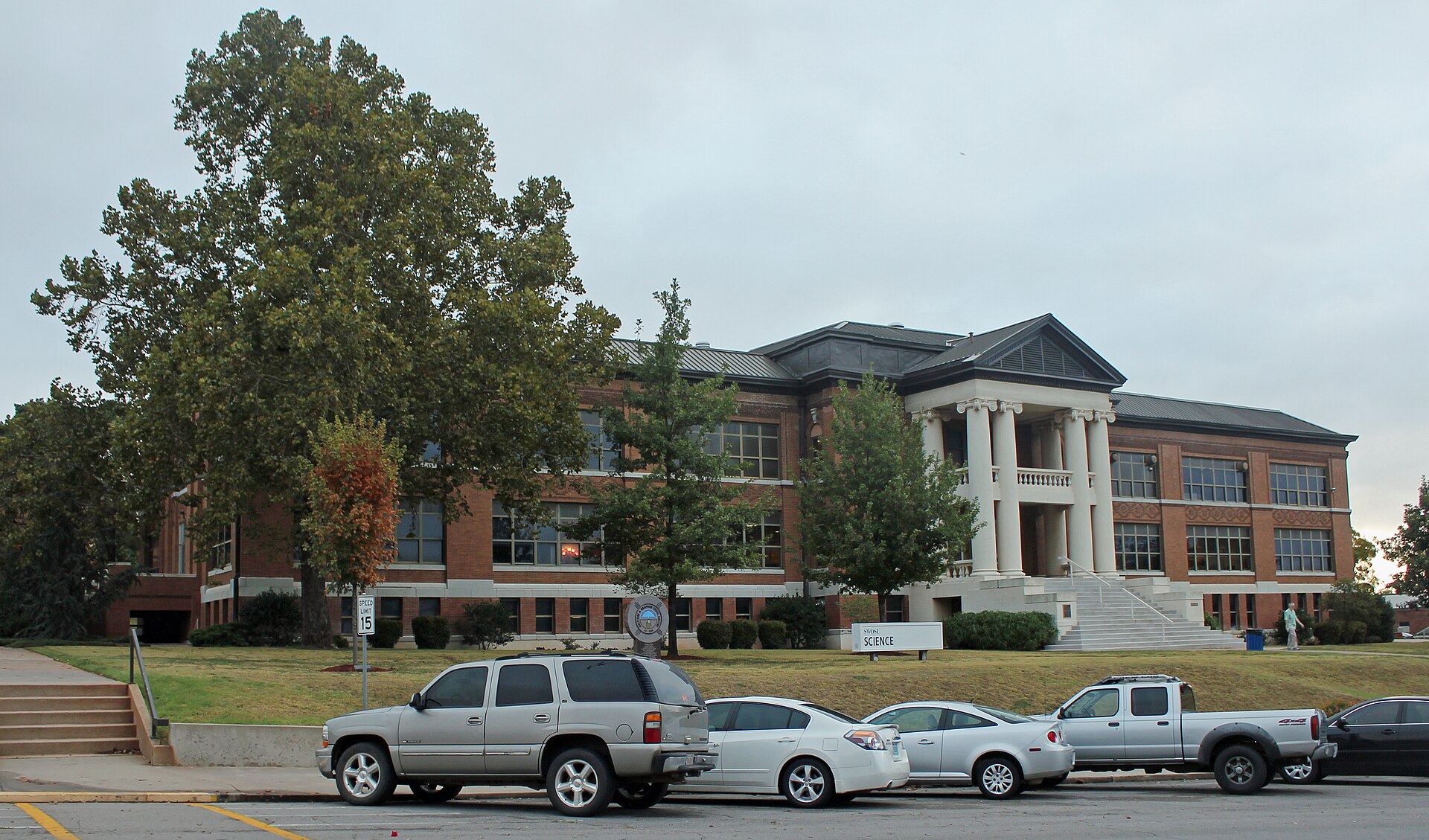 The Science Building at Southwestern Oklahoma State University in Weatherford, Oklahoma. The property is listed on the National Register of Historic Places.