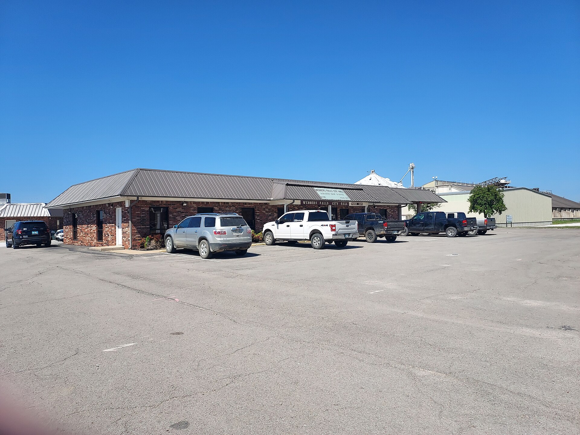 Town Hall of Webbers Falls, Oklahoma.