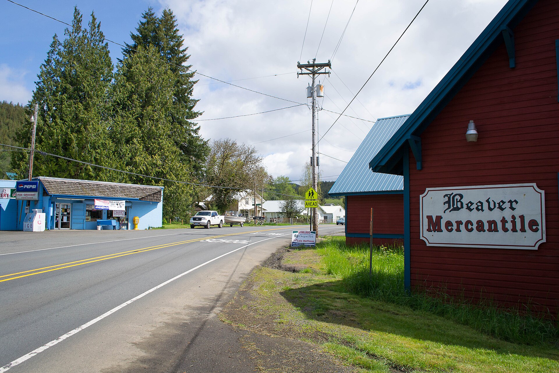 The town of Beaver on the Oregon Coast Highway