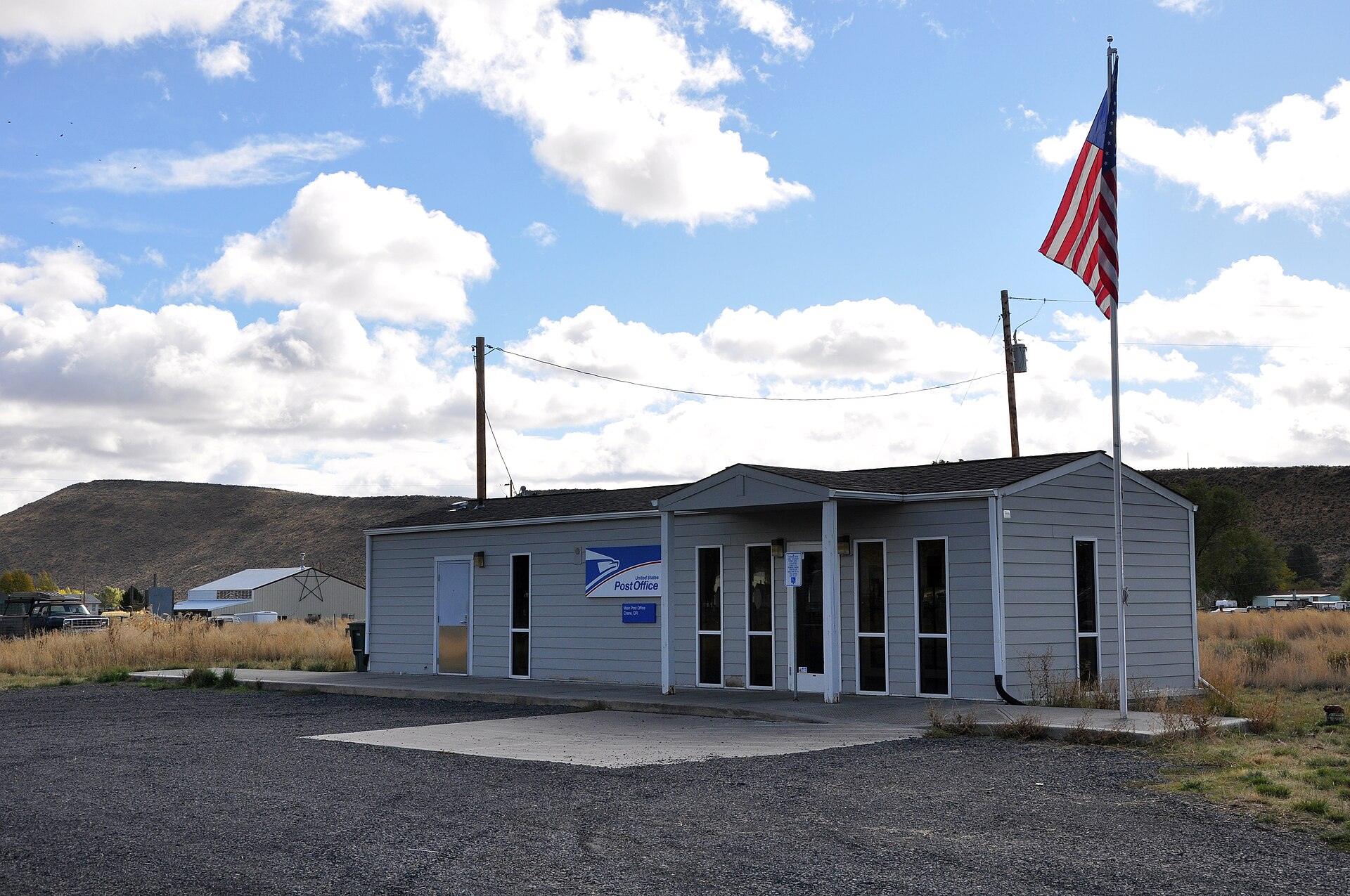 Post office in Crane in the U.S. state of Oregon