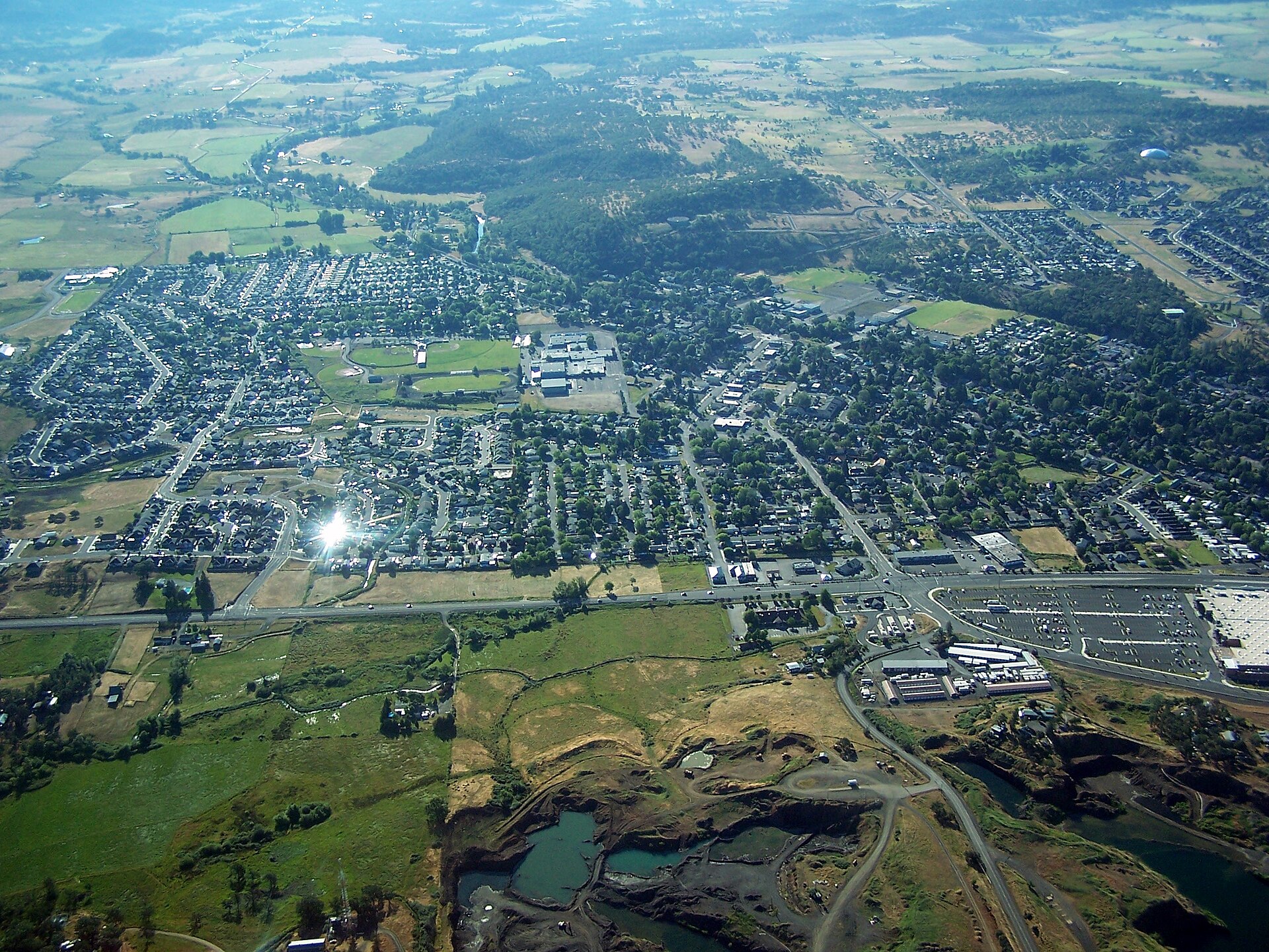 An aerial image of Eagle Point. — Oregon