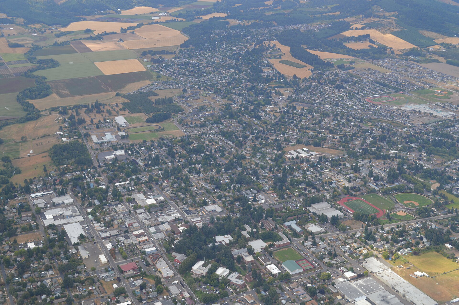 Aerial View of Forest Grove, Oregon