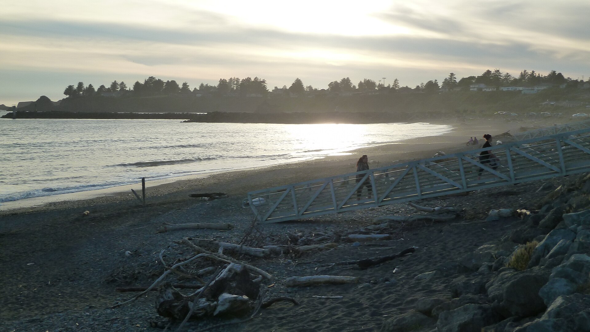 The beach at Harbor, Oregon, a CDP on the coast in Curry County
