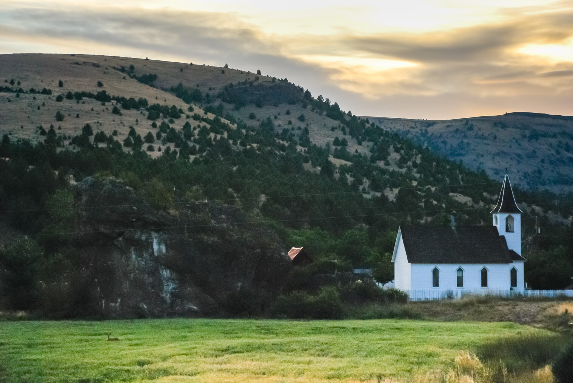 Lonerock Church (1898). Gilliam County. — Oregon