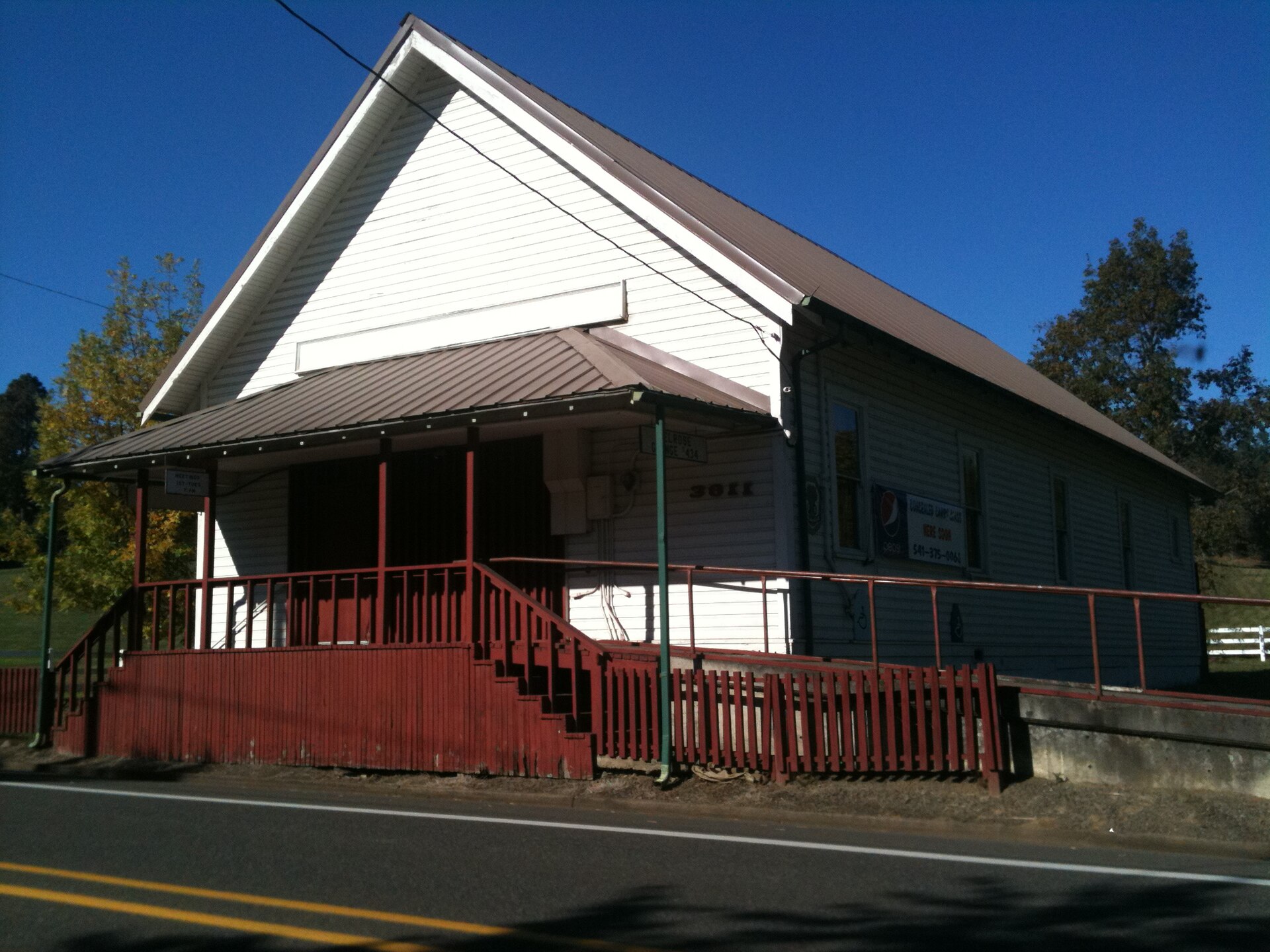 The grange hall at Melrose, an unincorporated community in Douglas County, Oregon, United States