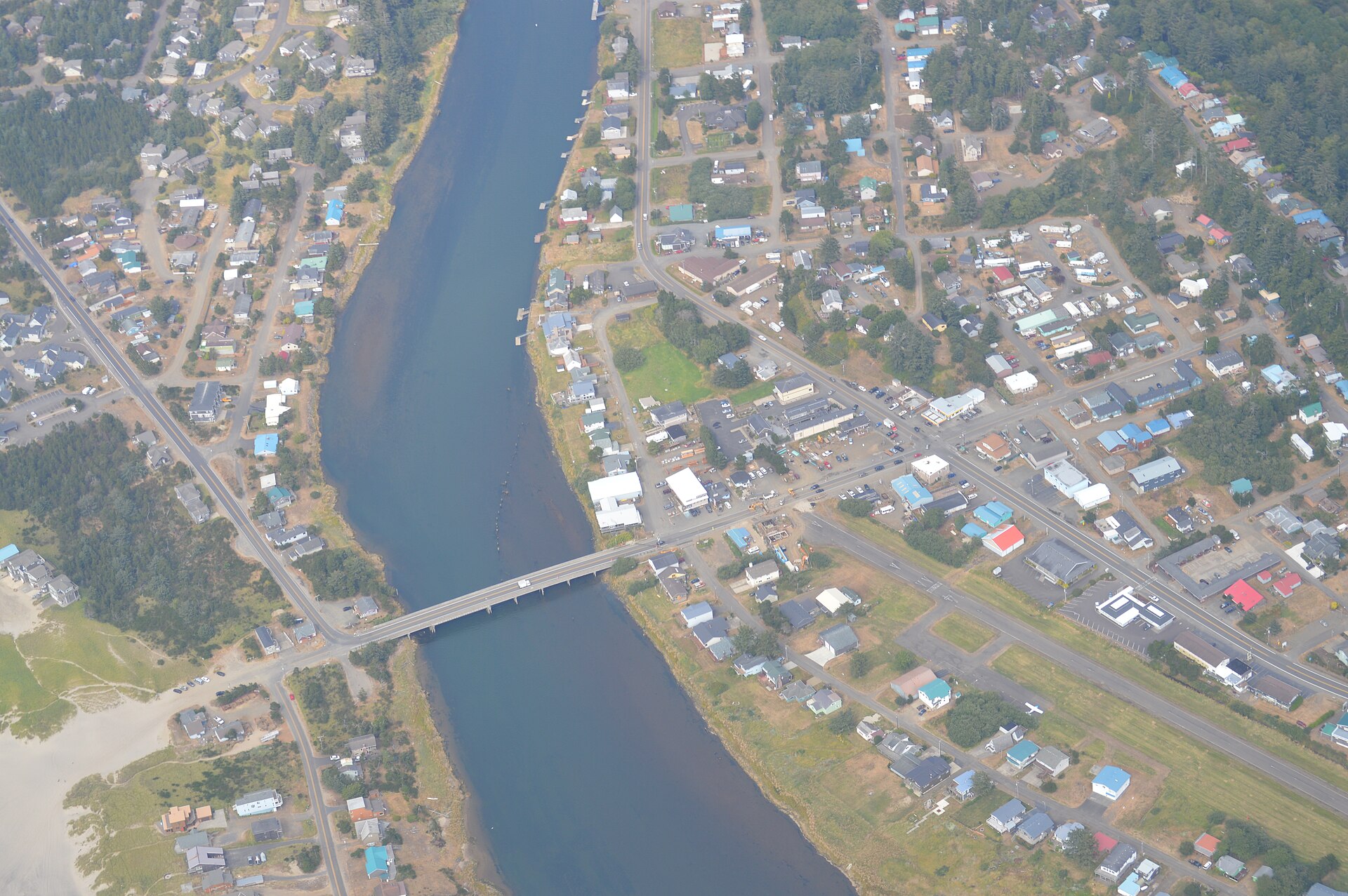 Aerial View of Pacific City, Oregon