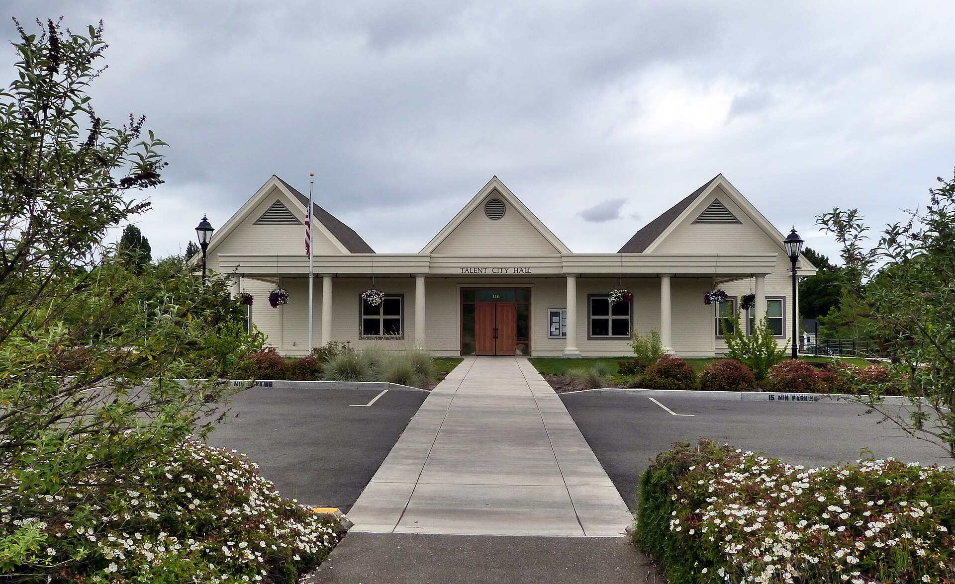 City hall of Phoenix, Oregon, United States, address 110 East Main Street. — Talent, Oregon
