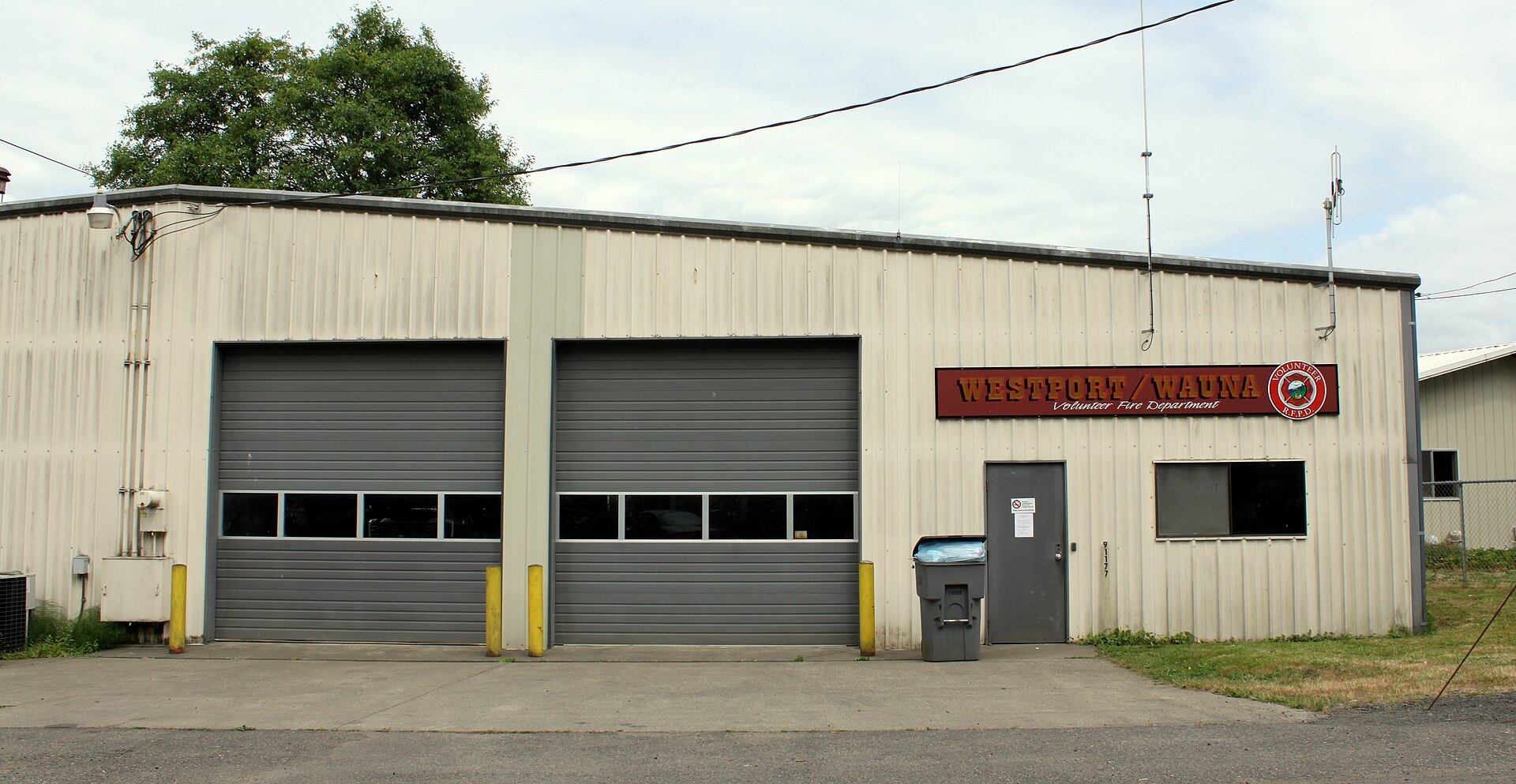 Volunteer Fire Department station in w:Westport, Oregon.