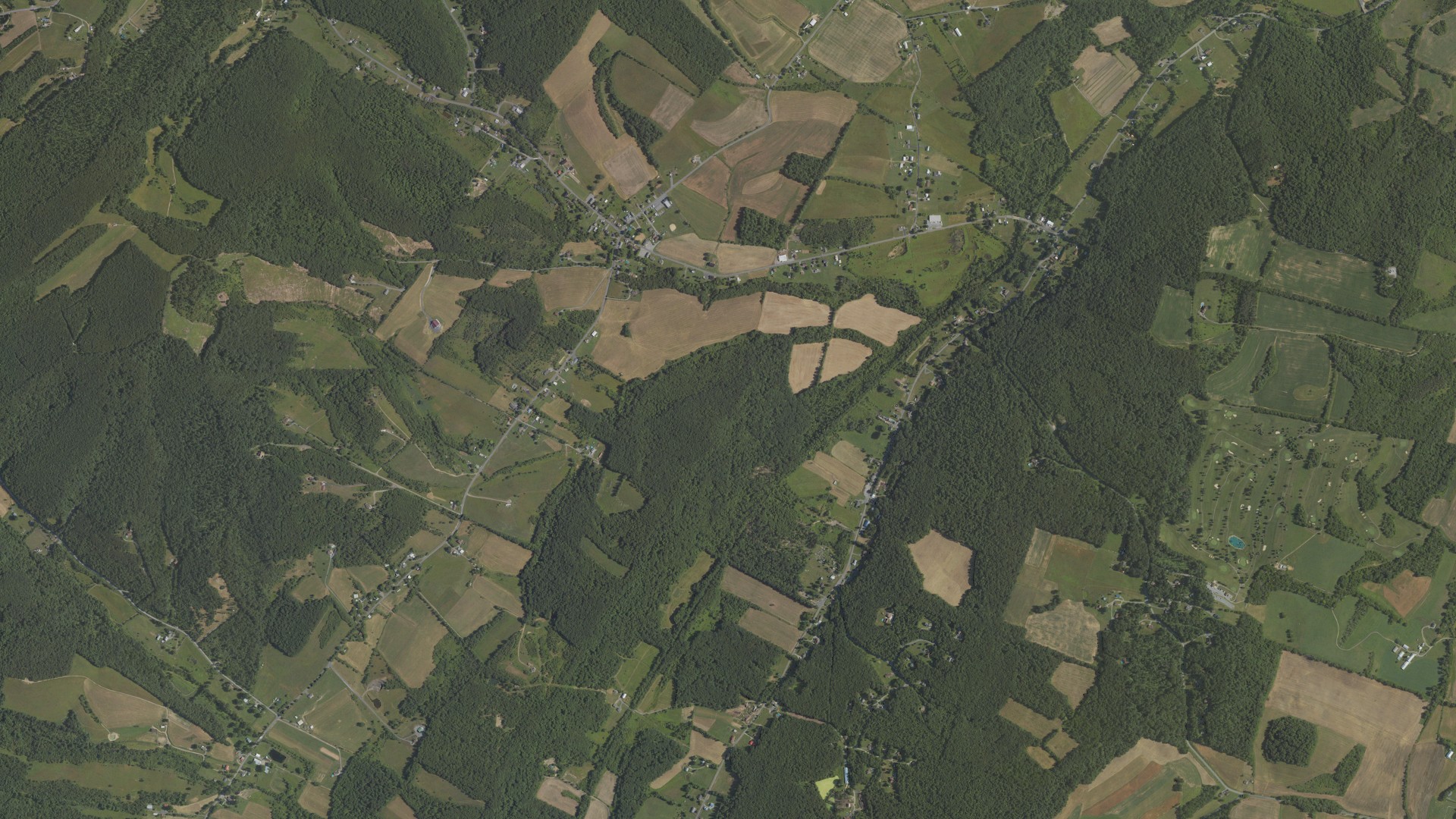 Aerial view of land around Kimmel, Pennsylvania