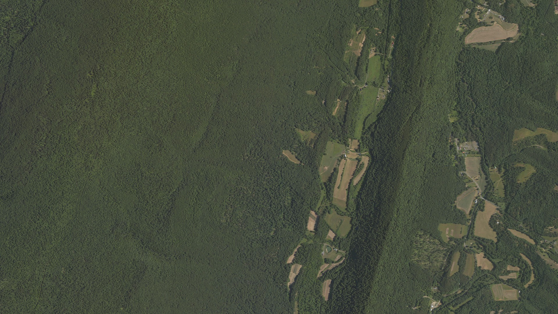 Aerial view of land around Southampton, Pennsylvania