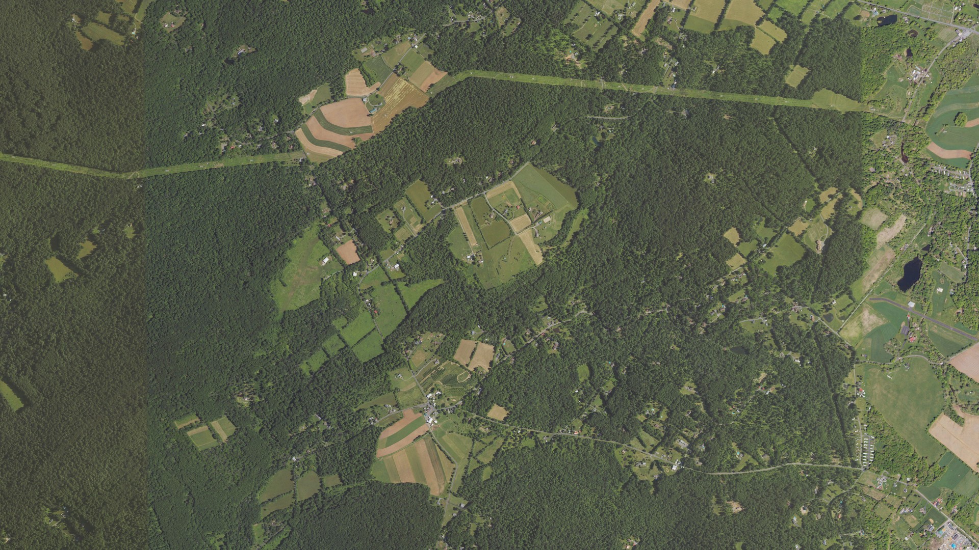 Aerial view of land around District, Pennsylvania