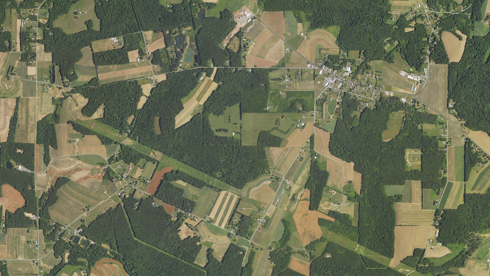 Aerial view of land around Barr, Pennsylvania
