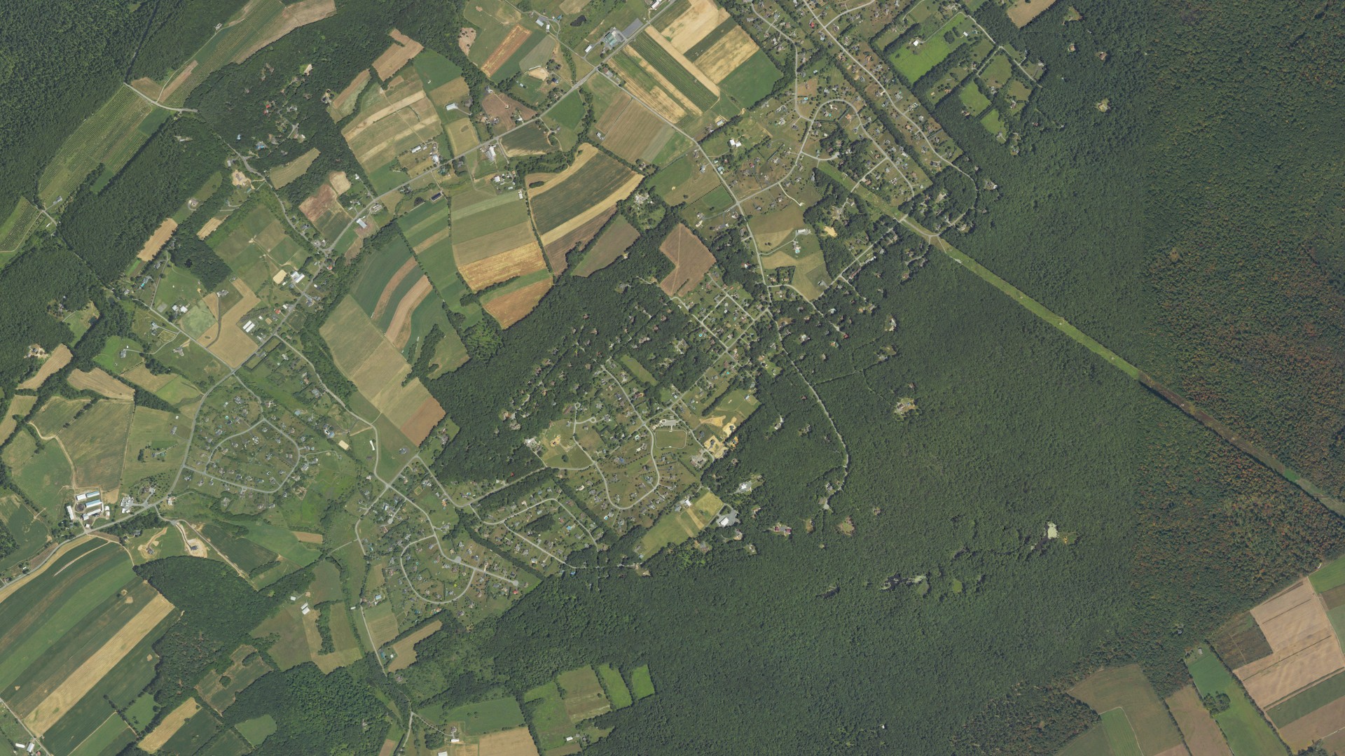 Aerial view of land around Halfmoon, Pennsylvania