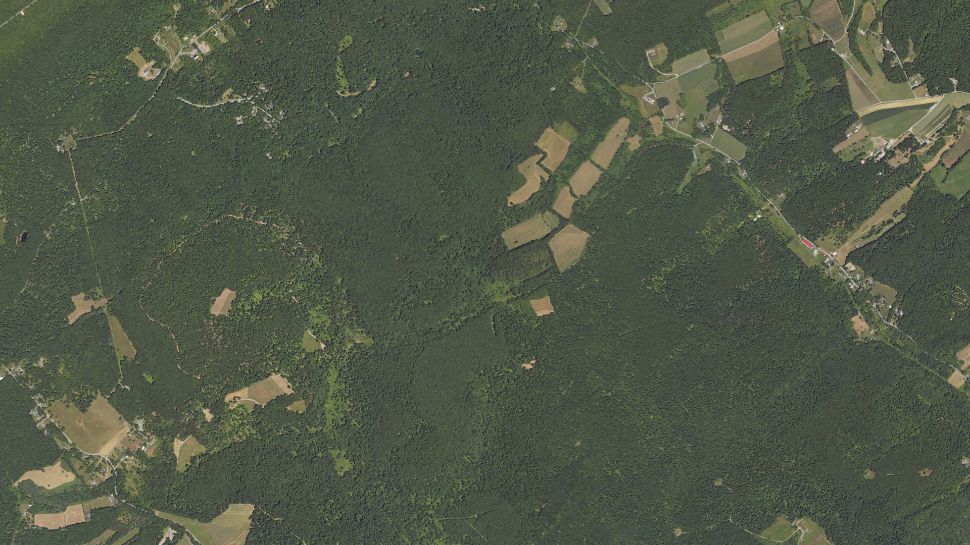 Aerial view of land around Taylor, Pennsylvania
