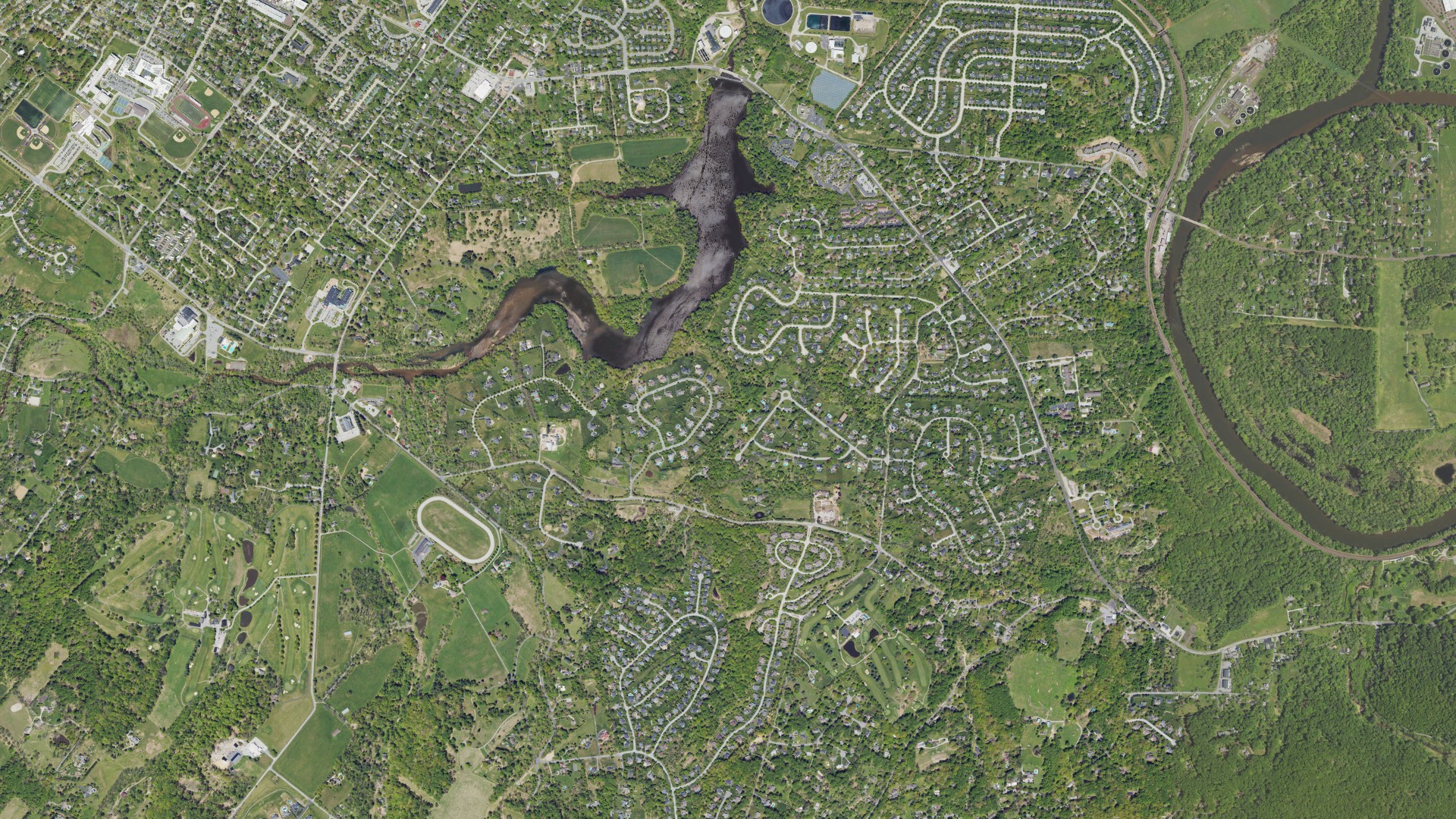 Aerial view of land around Schuylkill, Pennsylvania