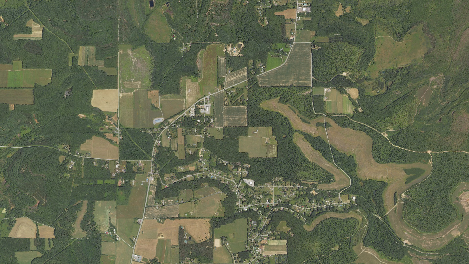 Aerial view of land around Cooper, Pennsylvania