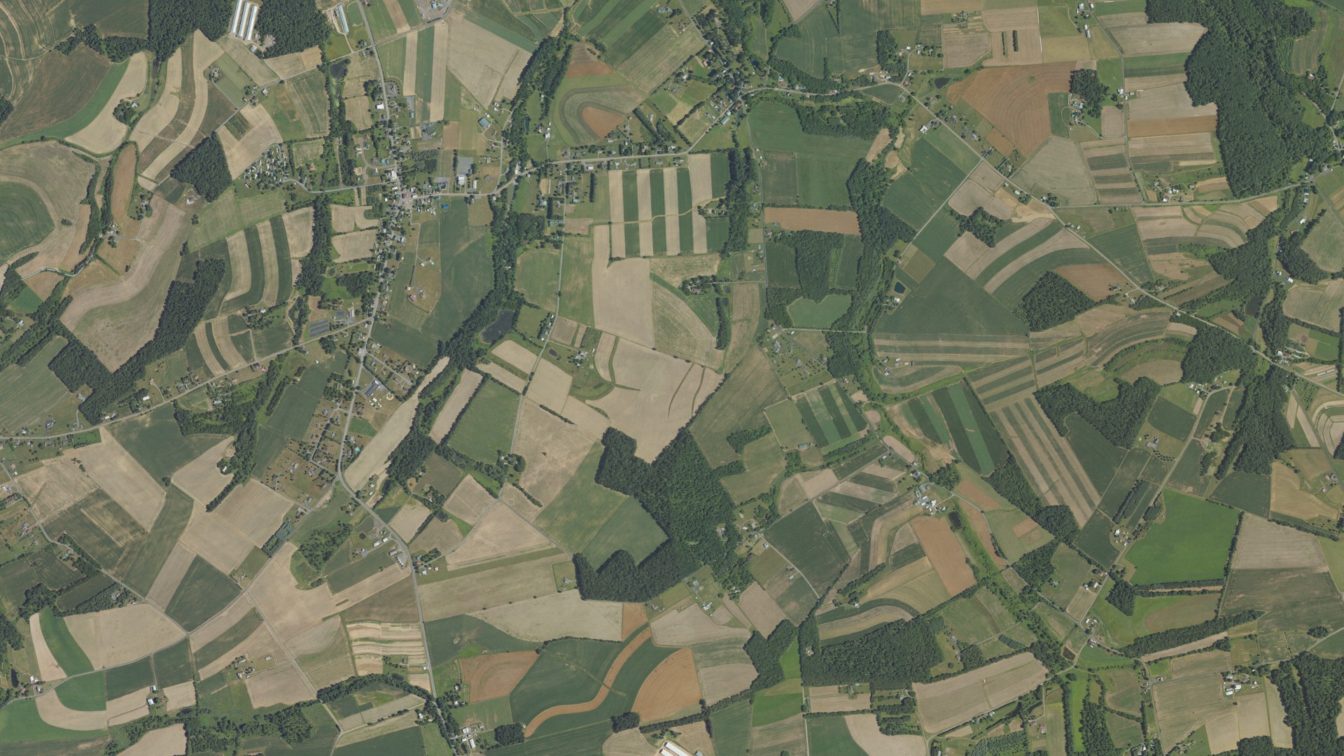 Aerial view of land around Locust, Pennsylvania