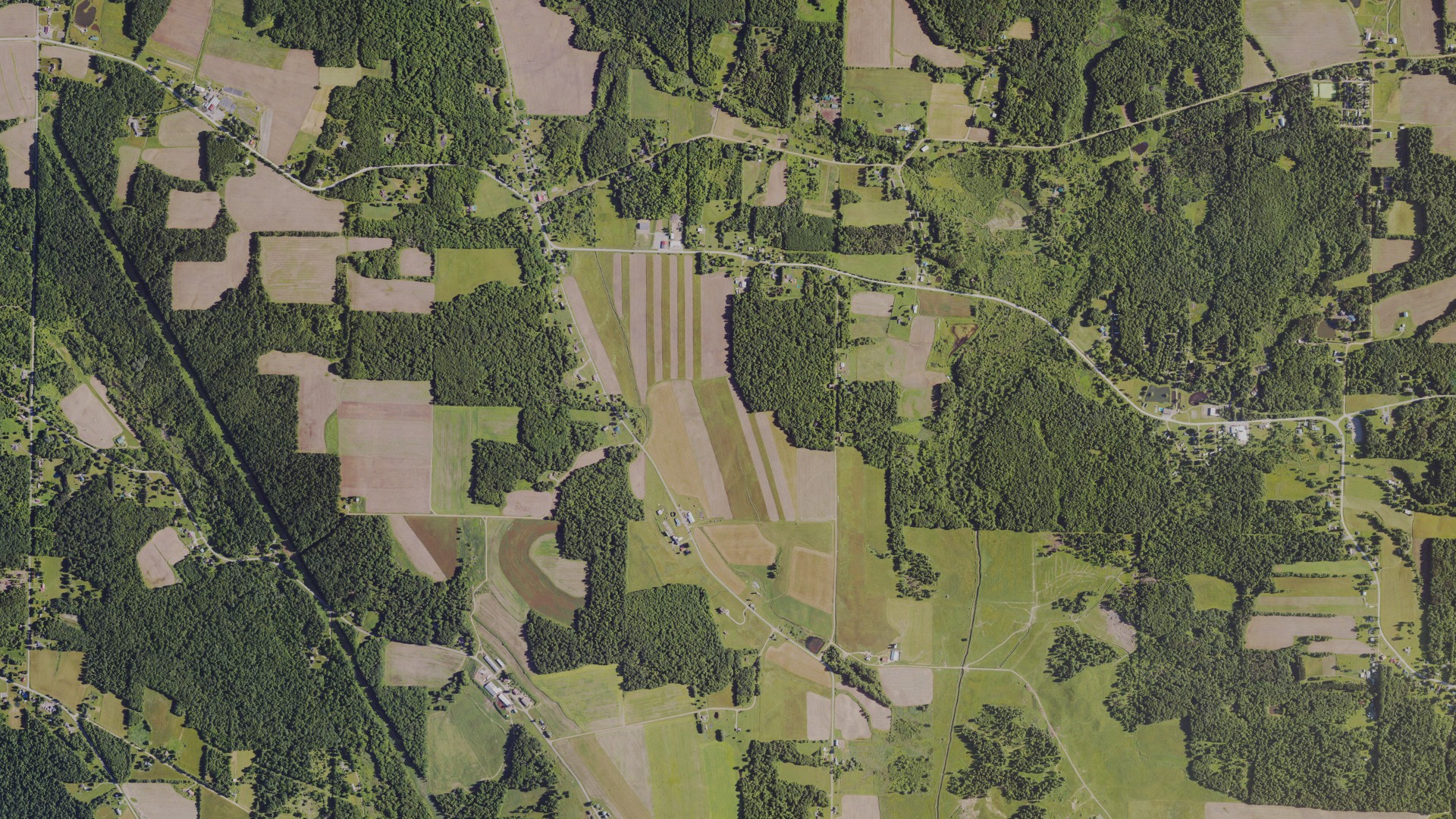 Aerial view of land around East Mead, Pennsylvania