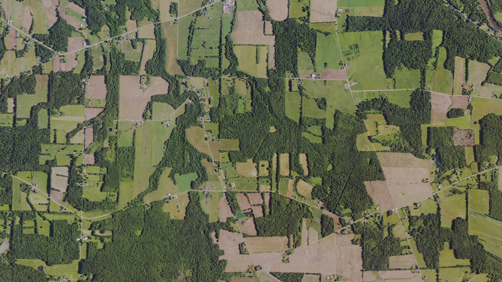 Aerial view of land around Fairfield, Pennsylvania