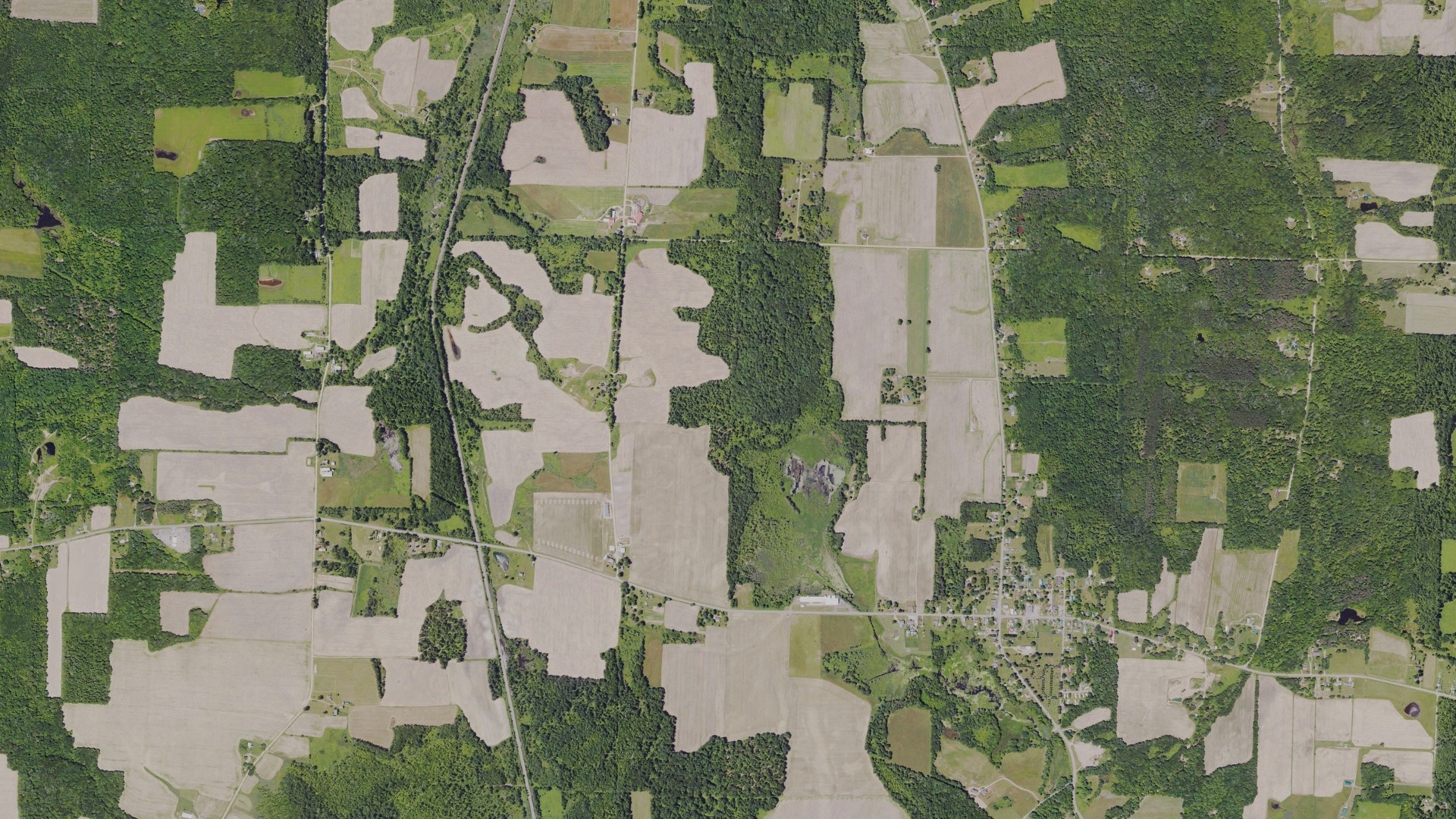 Aerial view of land around Summit, Pennsylvania