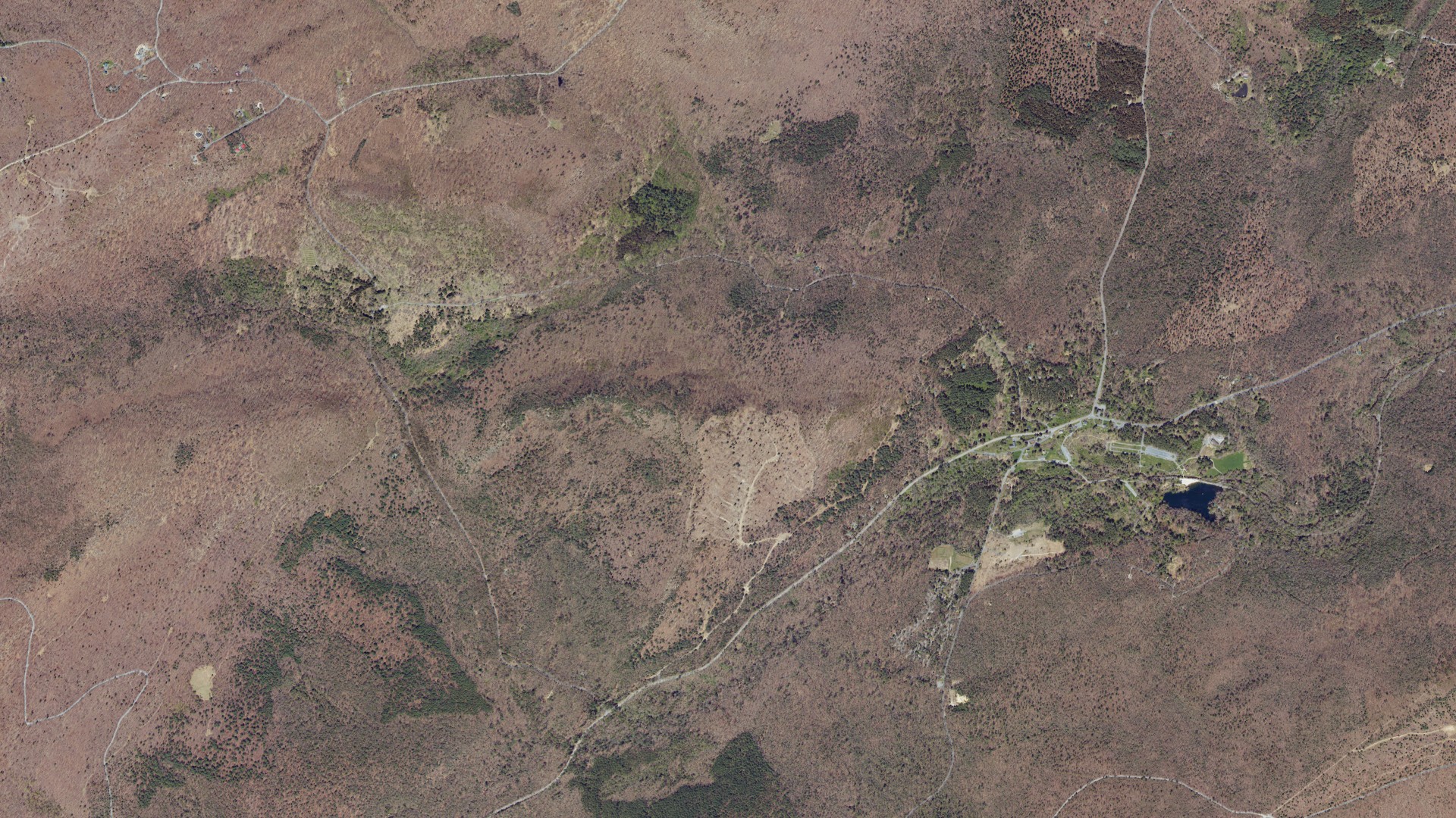 Aerial view of land around Cooke, Pennsylvania