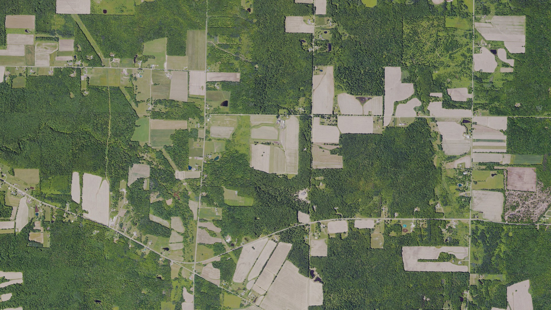 Aerial view of land around Elk Creek, Pennsylvania