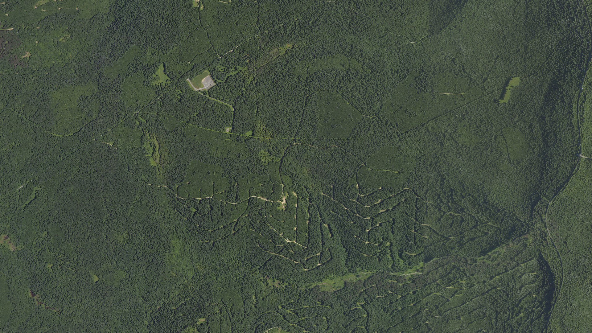 Aerial view of land around Howe, Pennsylvania