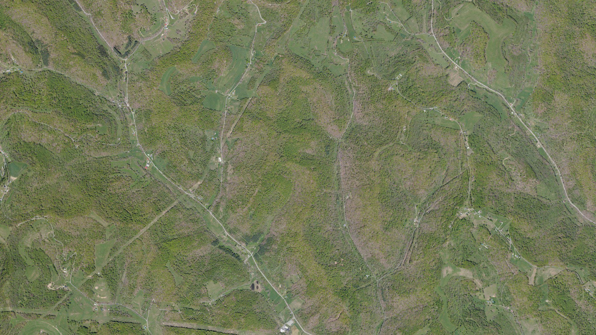 Aerial view of land around Perry, Pennsylvania