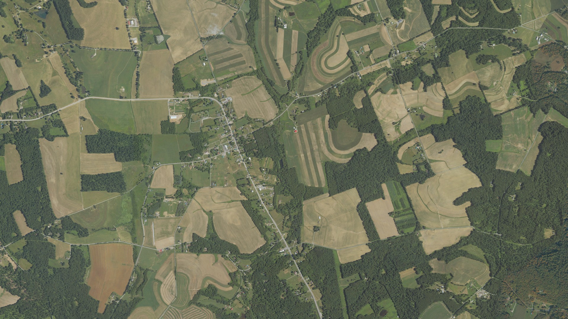 Aerial view of land around Brush Valley, Pennsylvania