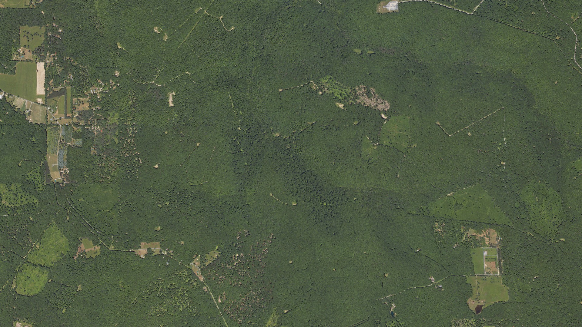 Aerial view of land around Heath, Pennsylvania