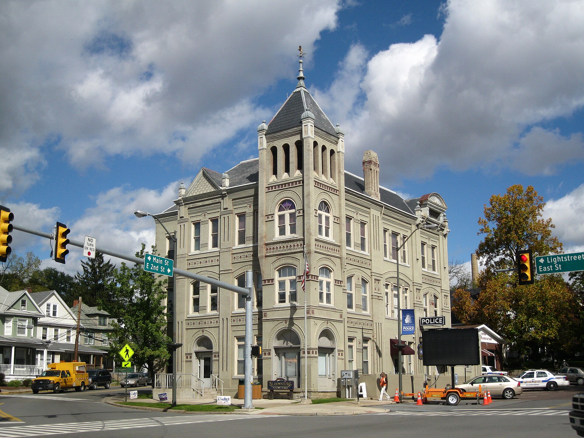 Town hall in Bloomsburg in Columbia County, Pennsylvania, USA.