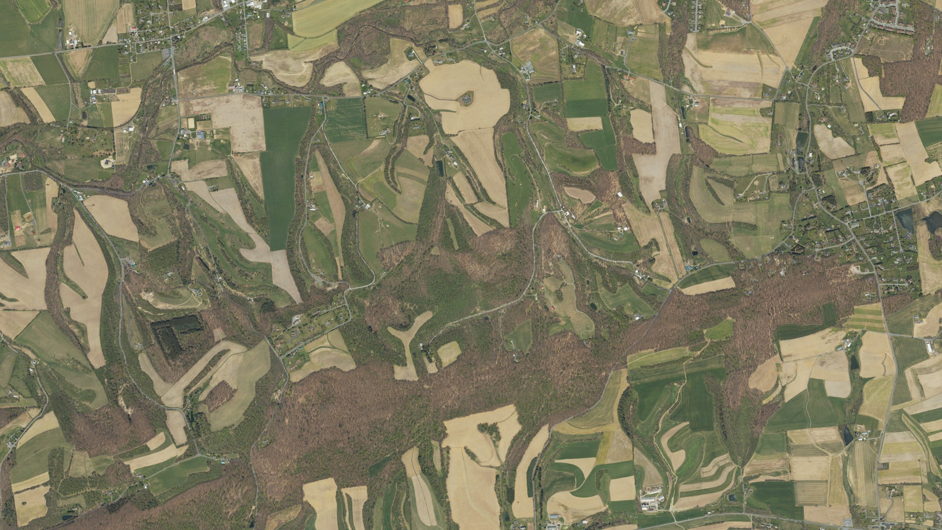 Aerial view of land around Lynn, Pennsylvania