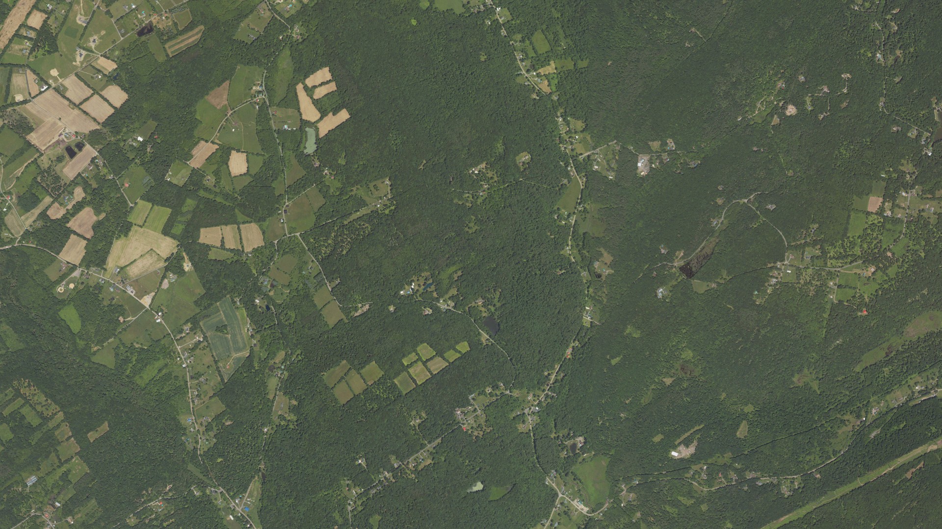 Aerial view of land around Union, Pennsylvania