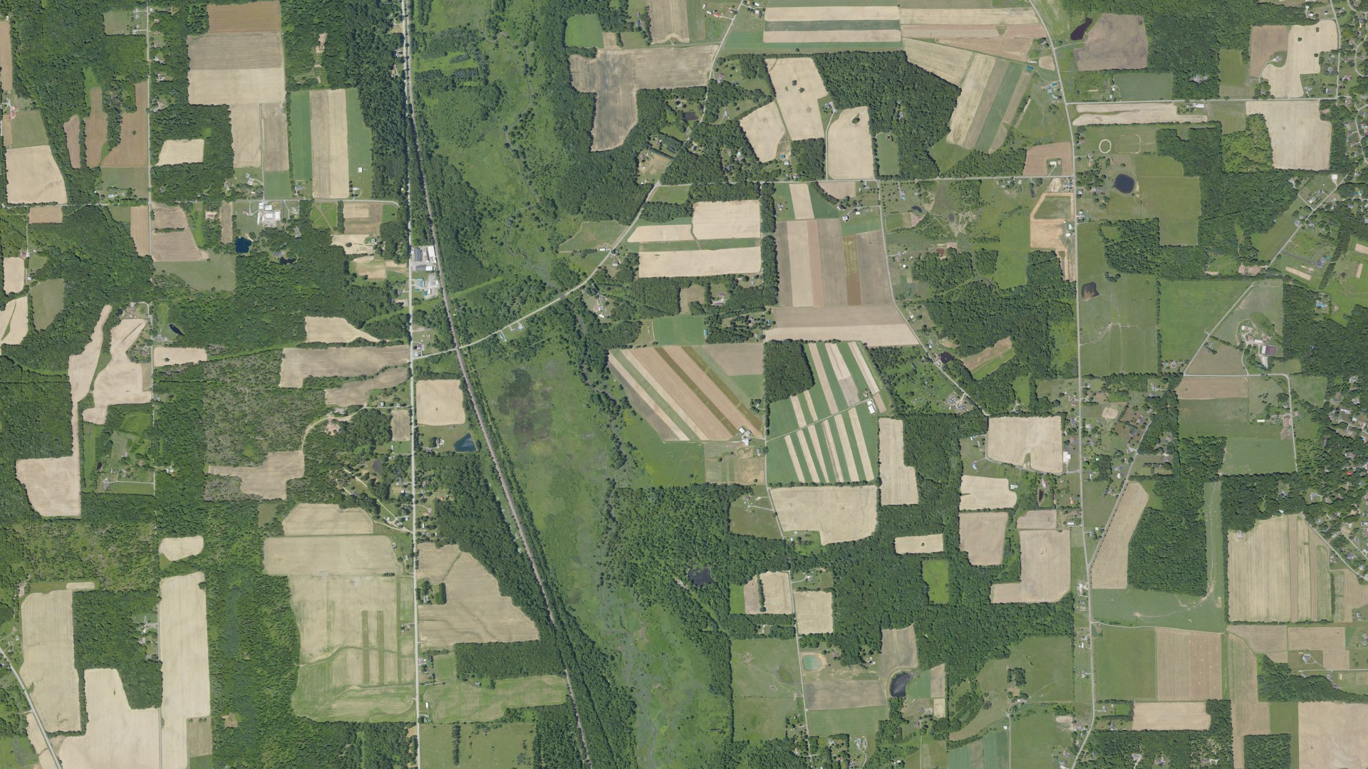 Aerial view of land around Coolspring, Pennsylvania