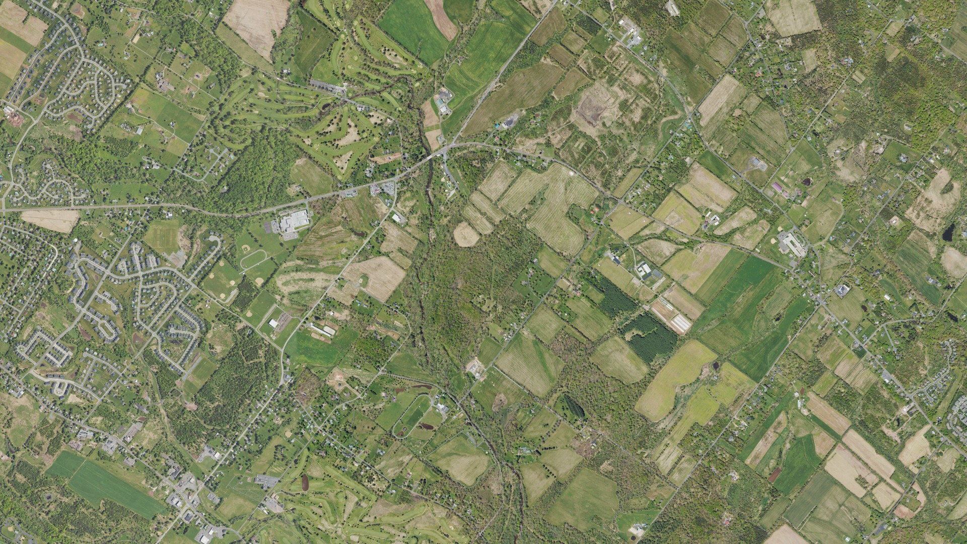Aerial view of land around New Hanover, Pennsylvania