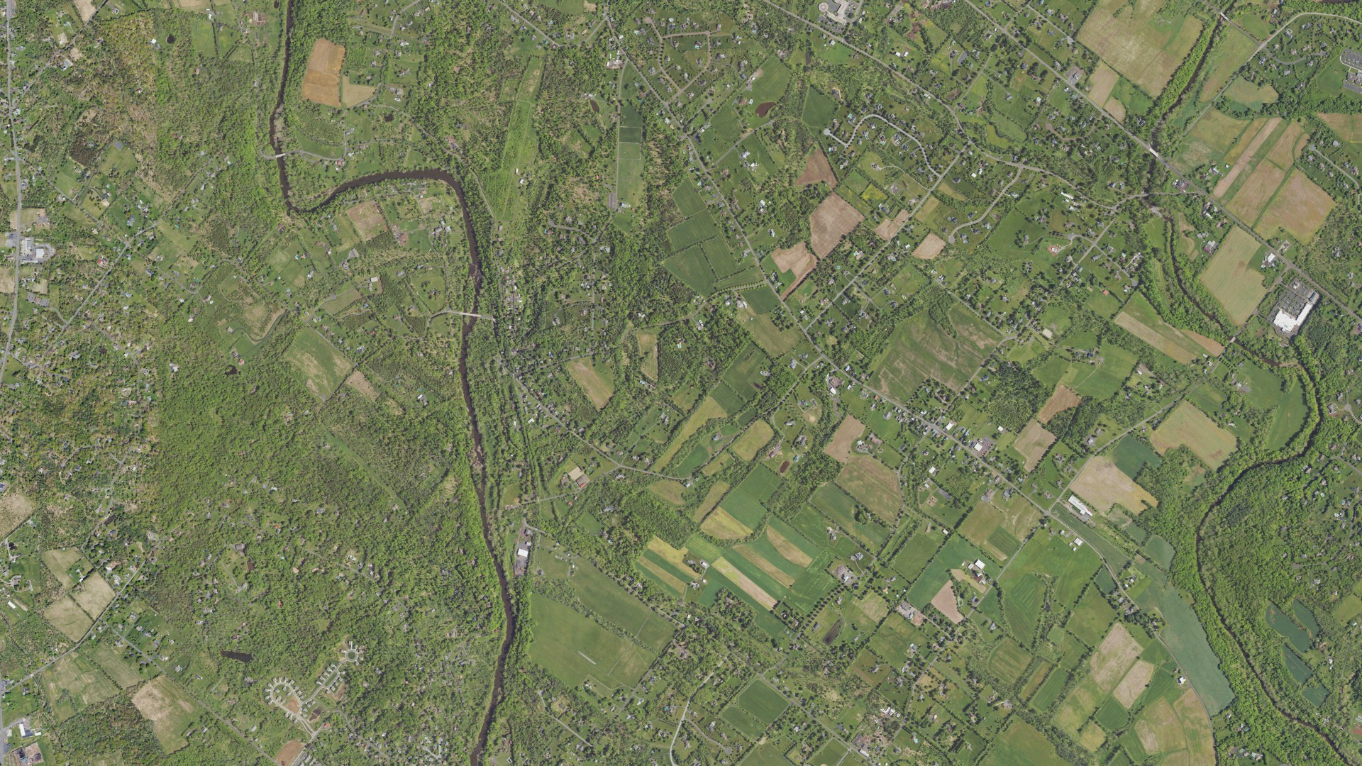 Aerial view of land around Upper Salford, Pennsylvania