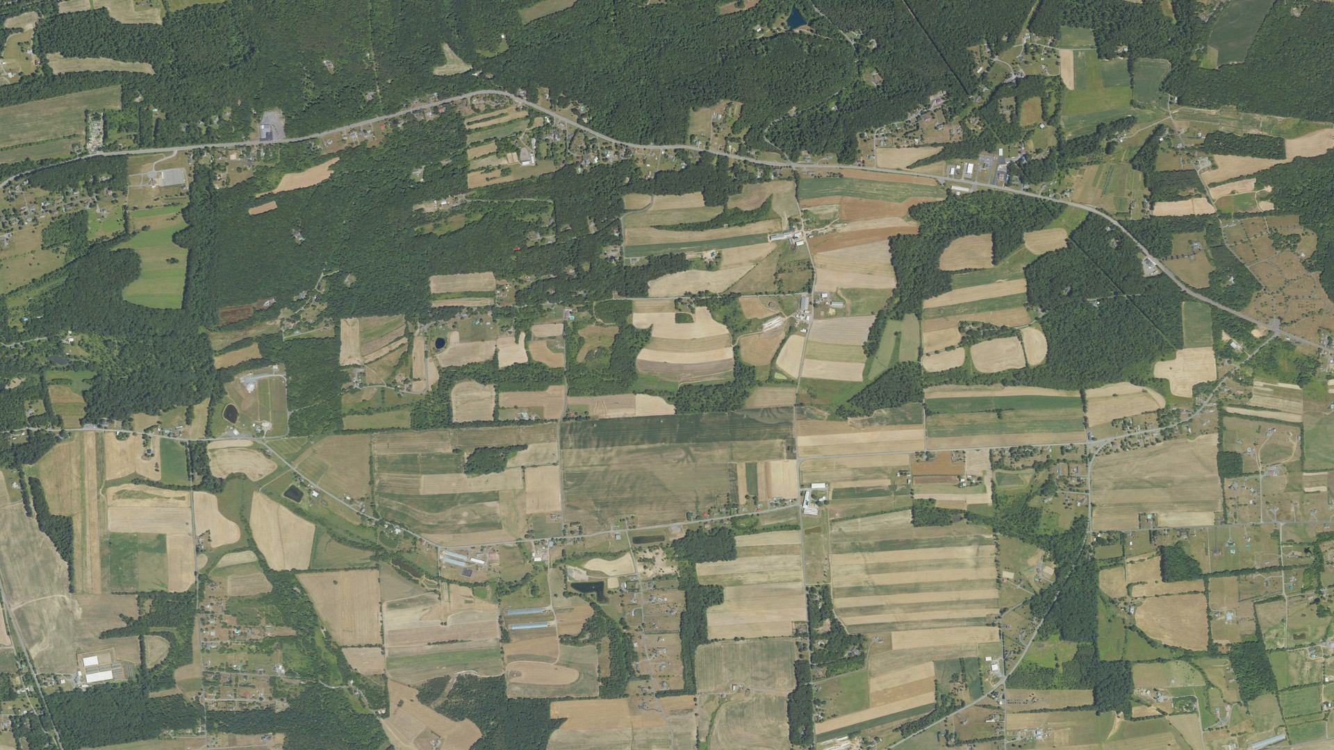 Natural-color aerial photograph of land around Northumberland County, Pennsylvania