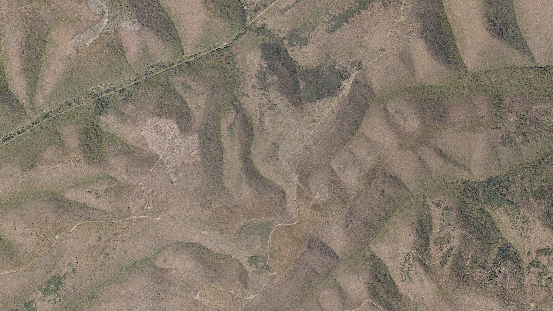 Aerial view of land around Portage, Pennsylvania